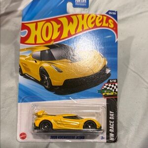 Yellow Koenigsegg Jesko Hot Wheels Car